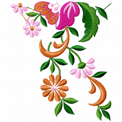 Flowers And Tree Embroidery Design 10 Flowers And Tree Embroidery Design 10